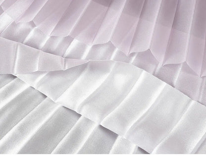 2023 Summer Tulle Mesh Gradient Skirt High-end High Waist Long Skirt Elegant Evening Party Sexy A-line Pleated Skirts Women Boho