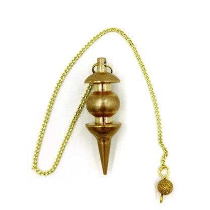 Bronze Metal Copper Spiritual Point Pendulum for Divination Healing Dowsing Wicca Balancing Pointed Cone Pendant Pendulum