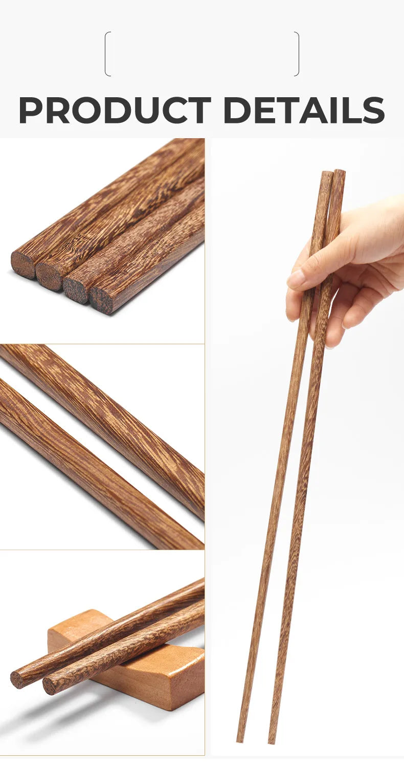 GIANXI 18CM/42CM Salad Hot Pot Chinese Chopsticks Chicken Wings Wood Fried BBQ Chopsticks Food Sushi Sticks Kitchen Bar Supplies - AMULET RING STORE