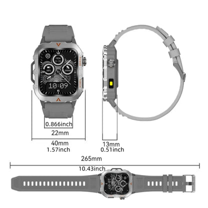 Outdoor Smartwatches For Music Call Connect Phone Men Flashlight Weather Distance Message Sport Tracker Bluetooth Smart Watch - AMULET RING STORE