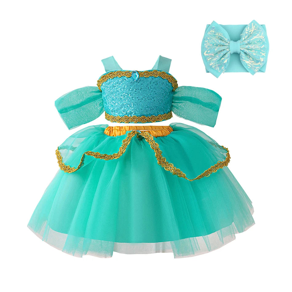 Princess Dress For Toddler Little Girl Luxurious Bow Gown Kids Birthday Party Clothes Halloween Carnival Children Princess Dress
