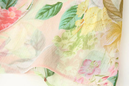 European style new women's fashion versatile temperament flower print layered decorative long sleeve shirt