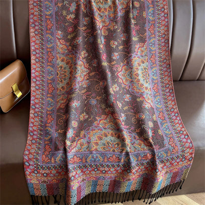 Elegant Ethnic Autumn Cashmere Shawl for Women Jacquard Pashmina Scarves Bufandas De Invierno Mujer Female Foulard Stoles Scarf - AMULET RING STORE