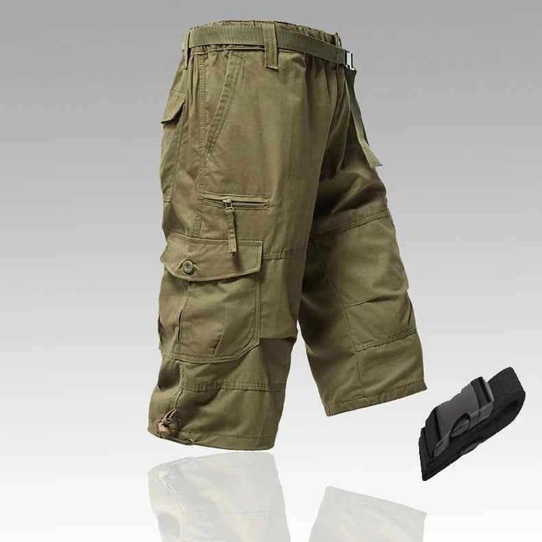 Men's Cargo Shorts Tactical Joggers Quick Dry Casual Relaxed Fit Straight Long Shorts High Quality Streetwear