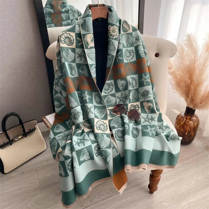 Cashmere Scarf for Women Thick Warm Winter Blanket Brand Female Luxury Quality Shawl Wrap Bufanda 2024 Poncho Echarpe Pashmina