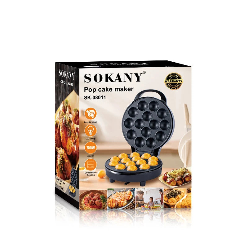 750W Electric Cake Pop Maker Non-Stick 14 Cake Capacity Cupcake Maker Griddle Donuts Octopus Balls for Kids Birthday Party - AMULET RING STORE