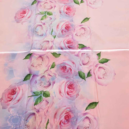 New Spring Fall Pink Rose Silk Scarf Shawl Printed Winter Fashion Women Neck Scarf  Floral Design Long Scarves Wraps  160*70cm