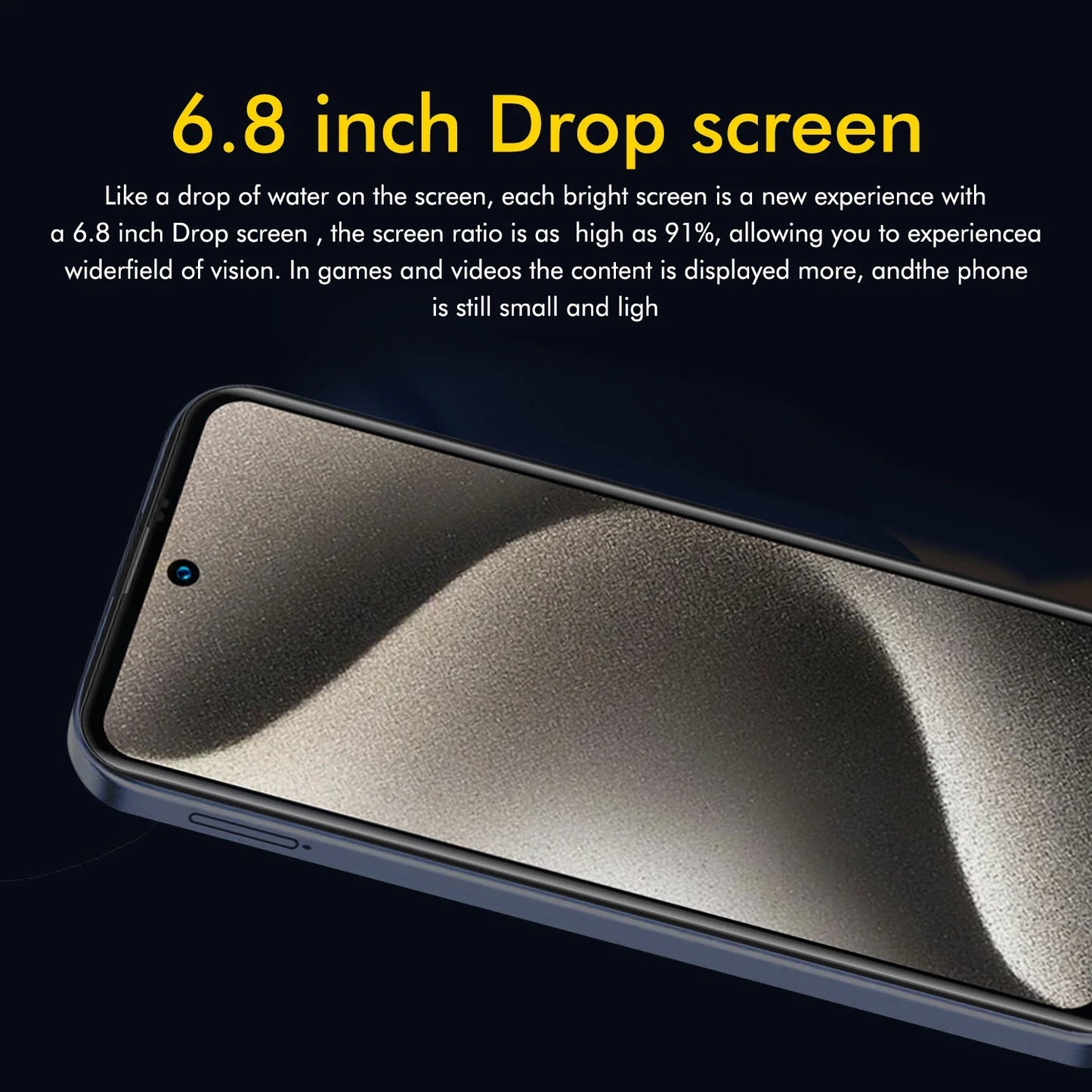 Global Version I16 Pro Max Smartphone Android,6.8'',12GB RAM 512GB ROM,Dual SIM,Mobile phones,Google Play Store,24+48MP,6800mAh - AMULET RING STORE