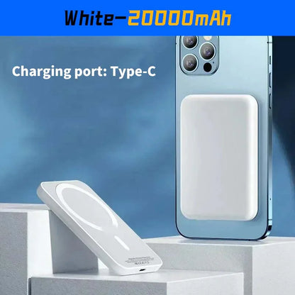 20000mAh Magnetic Power Bank Wireless PD 22.5W Fast Charger