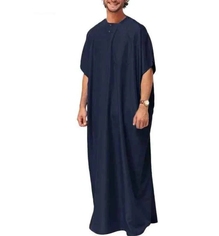 2025 New Muslim Gown! Middle Eastern Arabic Dubai Style Men's Robe, Malaysian Shirt-style Ethnic Clothing