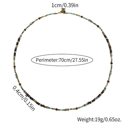 1PC Men's Retro Ethnic Style Africa Stone Necklace for Men Hippie Bohemia Long Beaded Necklace Man Tribal Jewelry Collar Hombre