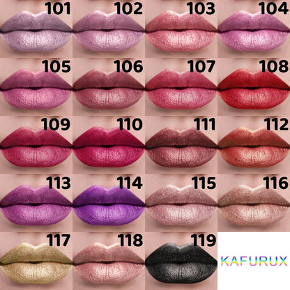 21Colors Bold & Intense Glitter Shiny Metallic Lipstick Pearlescent Lip Tint,Long Lasting Lip Senior Matte Lip Makeup Gifts for - AMULET RING STORE
