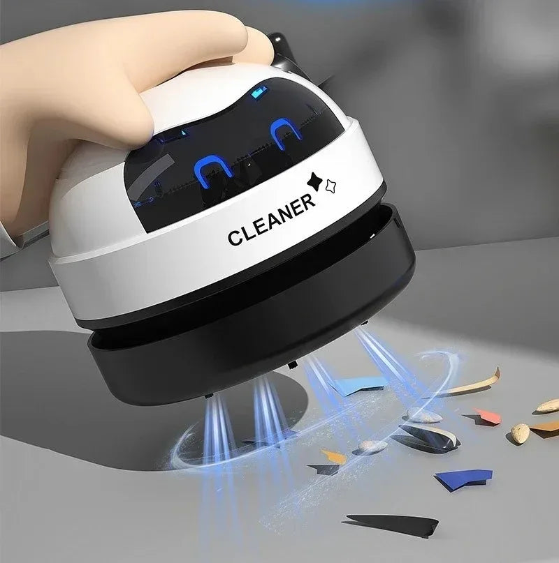 Table Vacuum Cleaner Mini Desktop Dust Vacuum With Detachable Nozzle USB Rechargeable Wireless Car Vacuum Cleaner Cleaning Tools - AMULET RING STORE