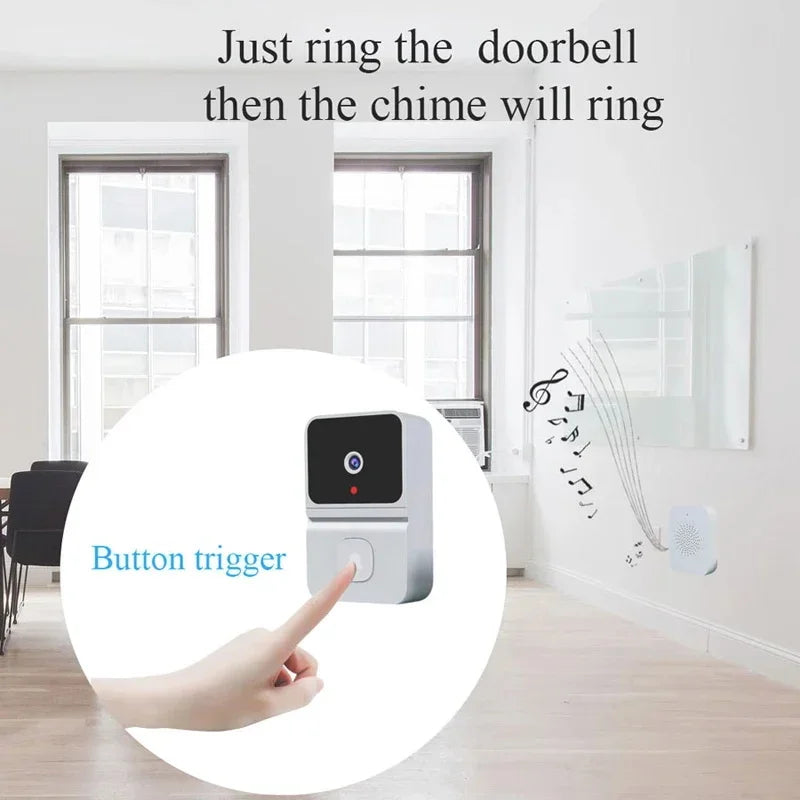 WiFi Video Doorbell Wireless HD Camera 480P Smart Home Security Protection Two Way Intercom Night Vision Smart Doorbell - AMULET RING STORE