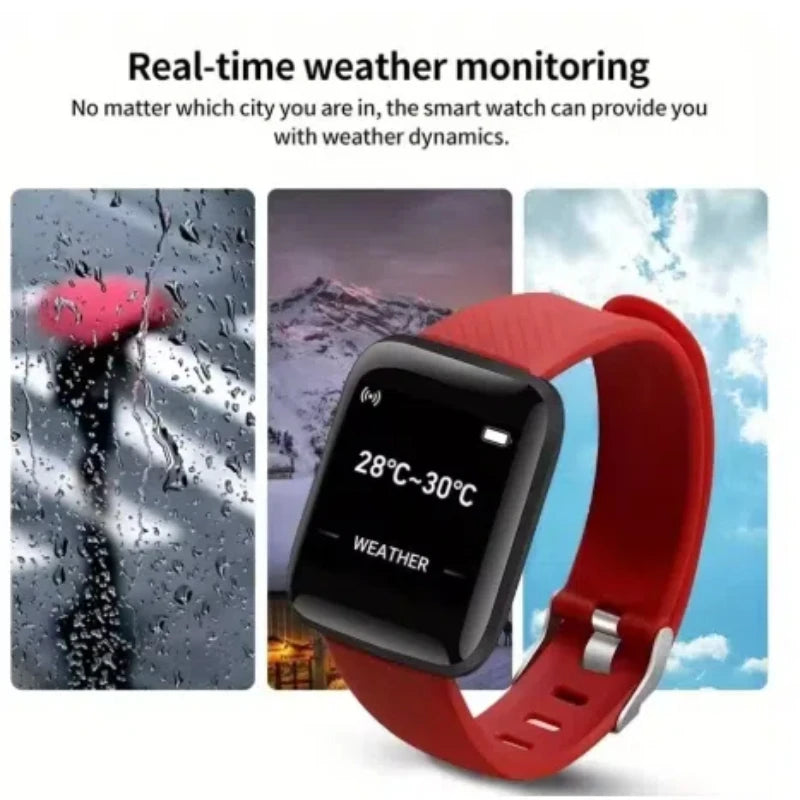 Multifunction Smart Watch For Men Women Kids Message Remind Music Control Sport Step Calories D13 Smartwatch Alarm Clock 116Plus - AMULET RING STORE