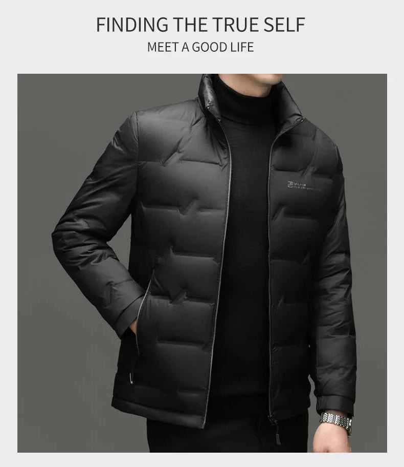 Winter Down Jacket 2026 Light Luxury Brand Men's Coat 90% White Duck Down Lining Outdoor Leisure Sports Men's Jacket