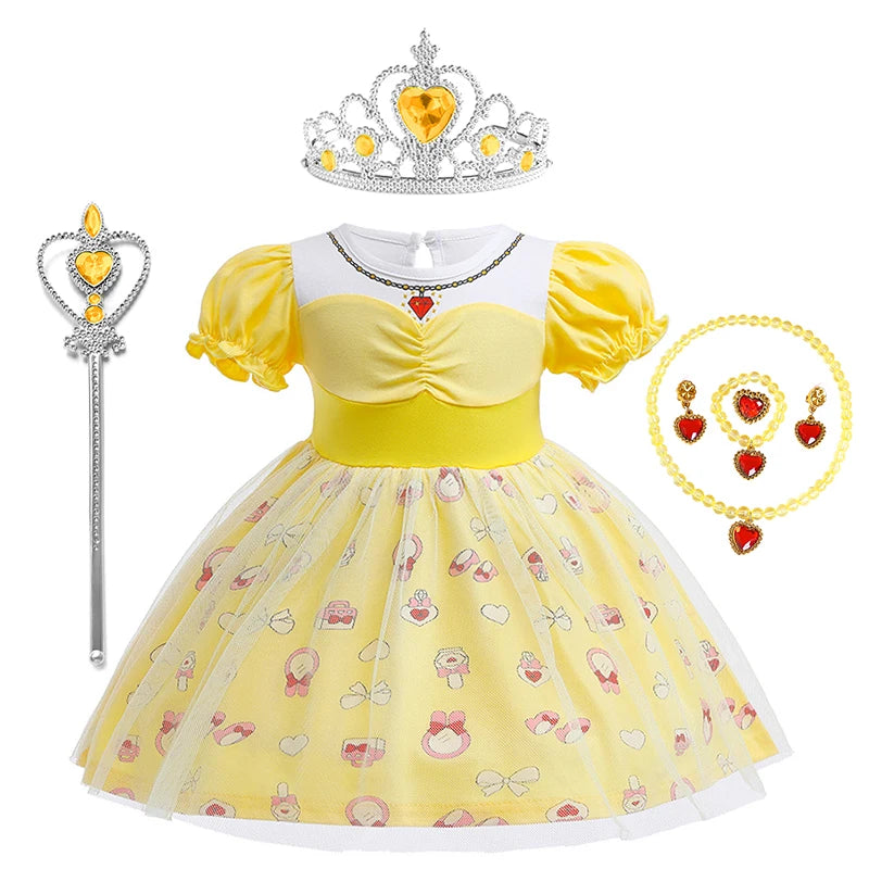 2024 Toddler Girl Princess Dress Toy Kids Clothes Christmas Halloween Woody Alice Jessie Belle Mermaid Infants Party Ball Gowns