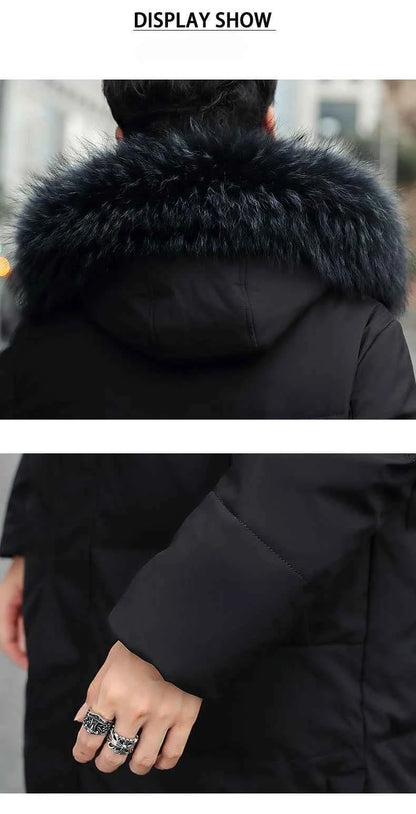 Fashion Winter Jacket for Man Down Coat jacket Parka Men's winter padded jackets Fur Collar Hooded Warm Long Padding HXY291