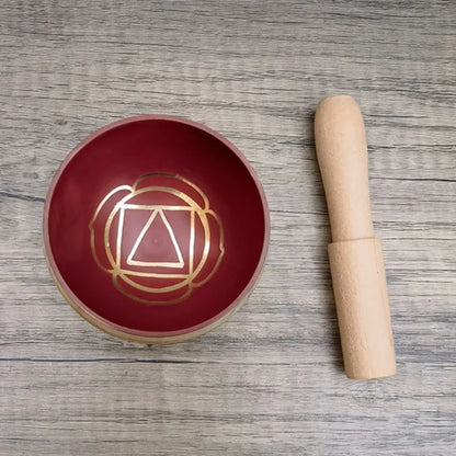 Buddhist Sound Bowls Therapy Meditation Mindfulness Yoga Ornaments Colorful Nepal Tibetan Singing Bowl Chakras Handmade Copper - AMULET RING STORE