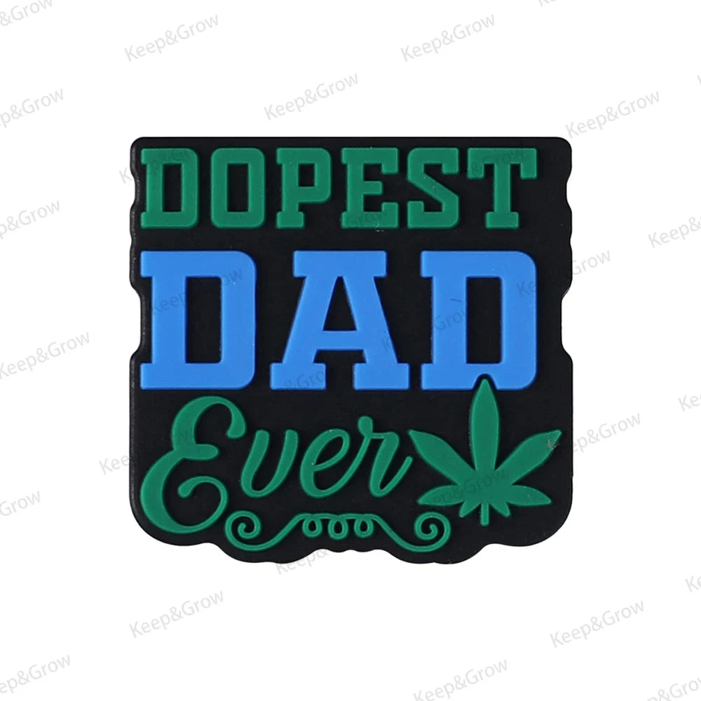 5/20/50Pcs Best Legends Dad Themed Silicone Beads for Jewelry Making Father's Day Focal Beads DIY KeysChain Accessory Decoration - AMULET RING STORE