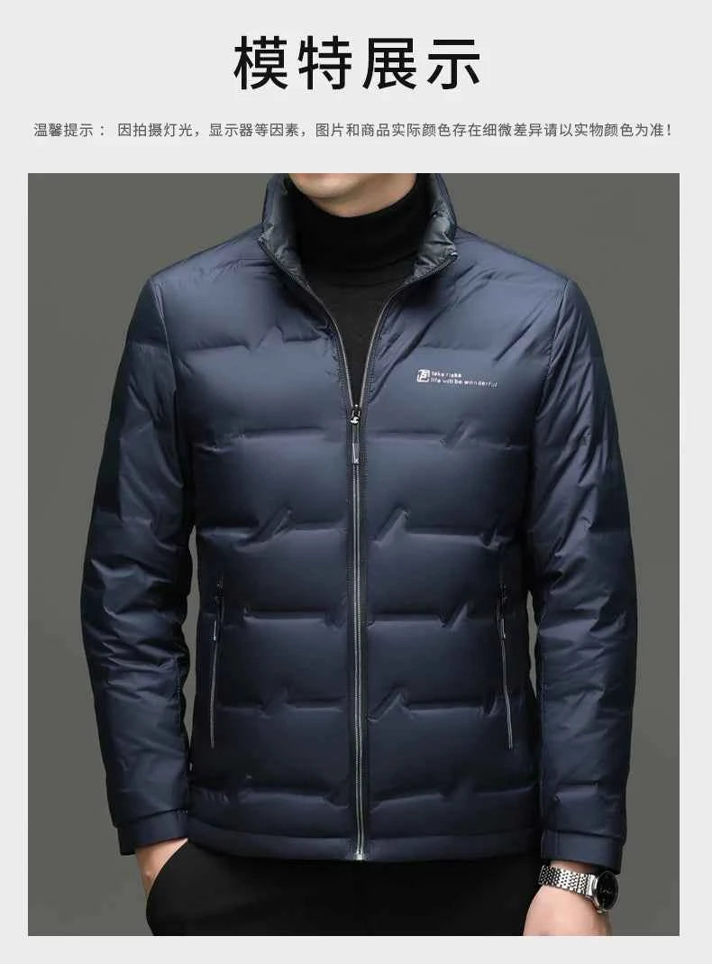 Winter Down Jacket 2026 Light Luxury Brand Men's Coat 90% White Duck Down Lining Outdoor Leisure Sports Men's Jacket