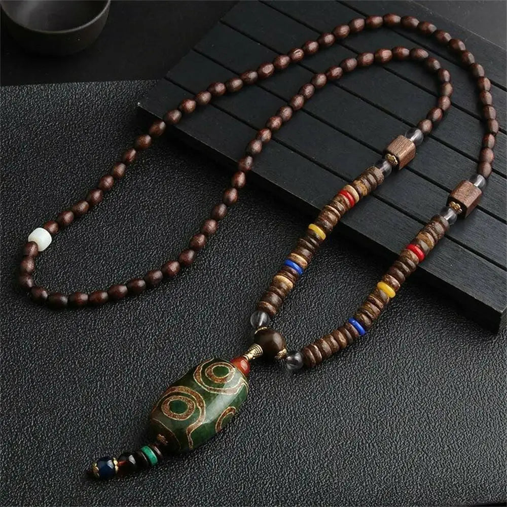 Fashion Long Sweater Pendant Chain Wooden Beaded Tassel Boho Bohemian Necklace Jewelry Nepal Wood Beads Pendant Necklace