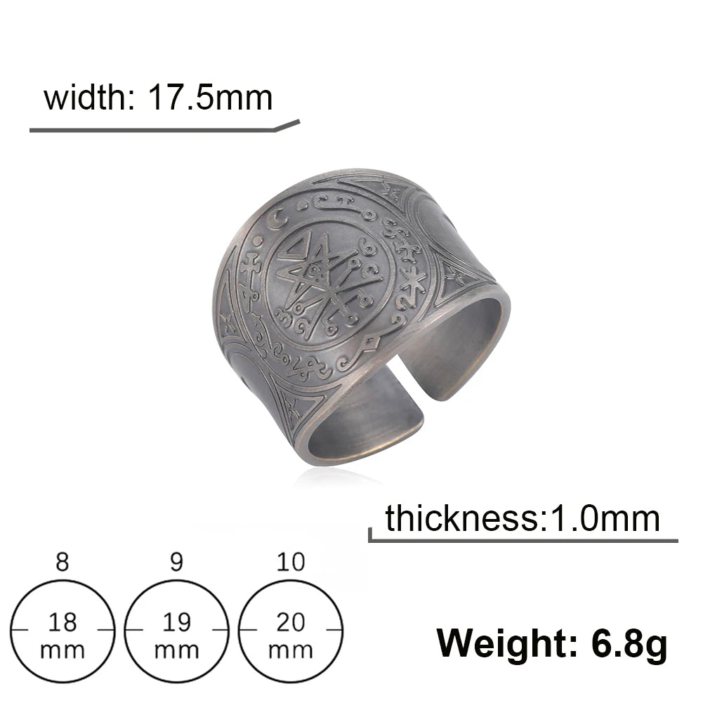 Jeshayuan Seal Of The 7 Archangels Protection Ring For Men