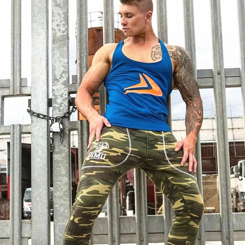 Gym Fitness Vest Animla Singlet Canotte Bodybuilding Stringer Tank Men Women Running T Shirt Muscle Guys Sleeveless Undershirt