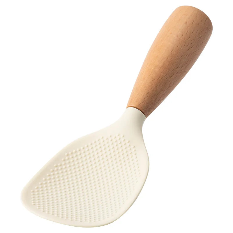 NEW Silicone Spatula Non Stick Pan Wooden Handle Silicone Vegetable Heat-resistant Silicone Cooking Spatula Spoon Kitchen tool - AMULET RING STORE