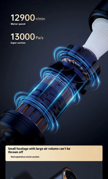 High power portable wireless vacuum cleaner, compatible with both car and home use, equipped with various accessories
