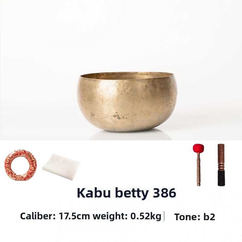 Old Singing Bowl Copper Nepal Handmade Tibetan Bowls Retro Yoga Meditation Buddhism Sound Bowl Portable Zen Music Instrument - AMULET RING STORE