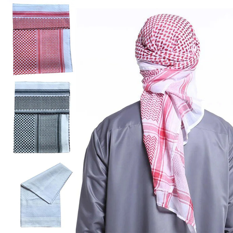 Tactical Shemagh Scarf Arab Keffiyeh Scarf Arabic Cotton Paintball Hunting Camouflage Head Scarf Airsoft Face Mask - AMULET RING STORE