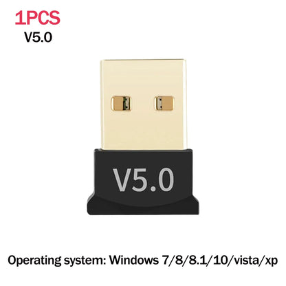 Wireless Audio Adapter Bluetooth-Compatible 5.0/5.1 Dongle 2.4G Audio Receiver Support Win7/8/8.1/10 for Computer Tablet Desktop - AMULET RING STORE