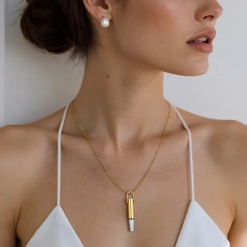 1/10 Flavors Aromatherapy Diffuser Necklace Pendant Quitting Smoking Breathing Necklace Neutral & Essential Oil Diffuser Lockets - AMULET RING STORE