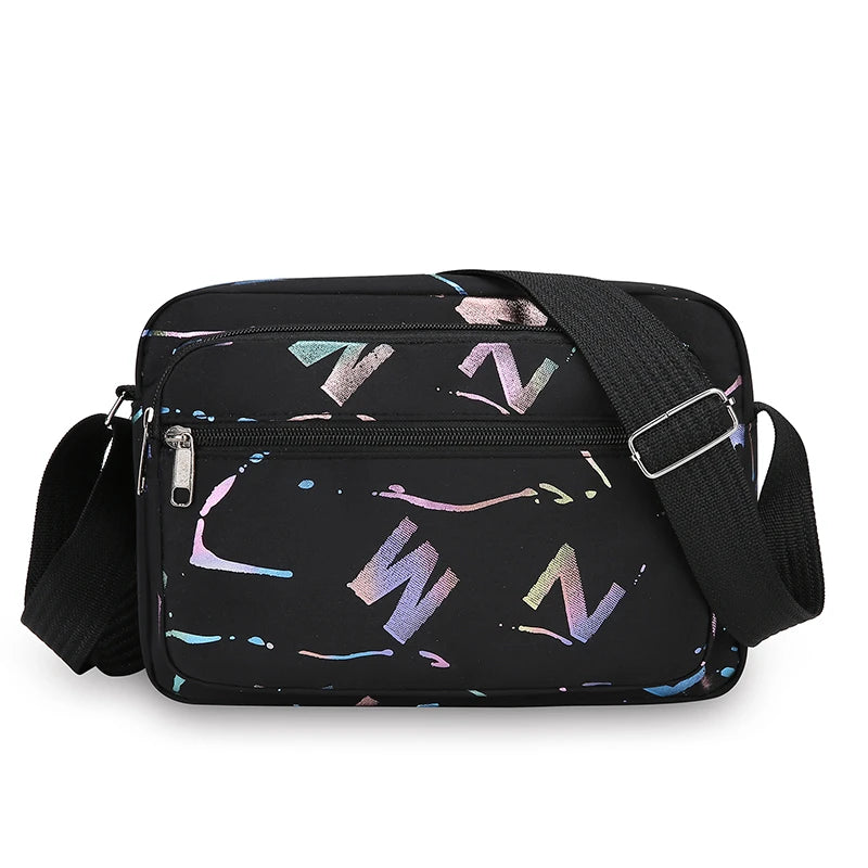 Casual Waterproof Nylon Canvas Ox Cloth Ladies oulder Bag Crossbody Bag Sport Sle Women's Handbag Soft Zipper Closure