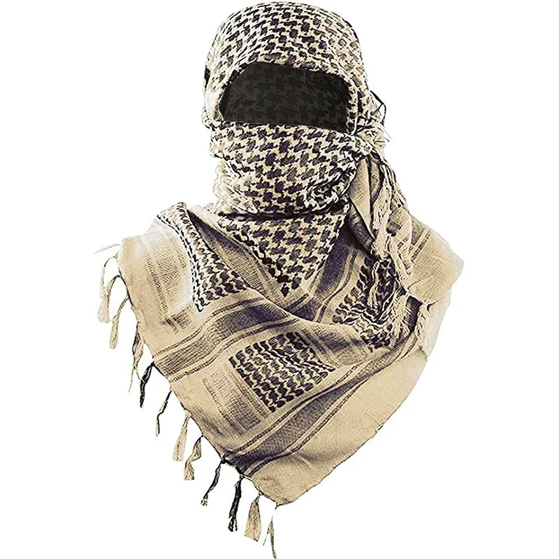 Keffiyeh Tactical Desert Scarf Wrap Shemagh Head Neck Arab Scarf Keffiyeh Scarf Wrap for Men And Women - AMULET RING STORE