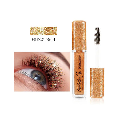 Mascara Glitter Diamond Colored Pearlescent Eye Makeup For Women Curling Thick Mascara Waterproof Korean Cosmetics Beauty - AMULET RING STORE