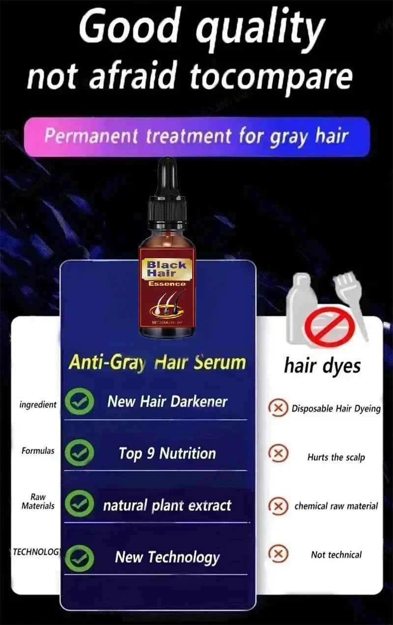 White hair killer, remove gray hair and restore natural hair color in 7 days 2025