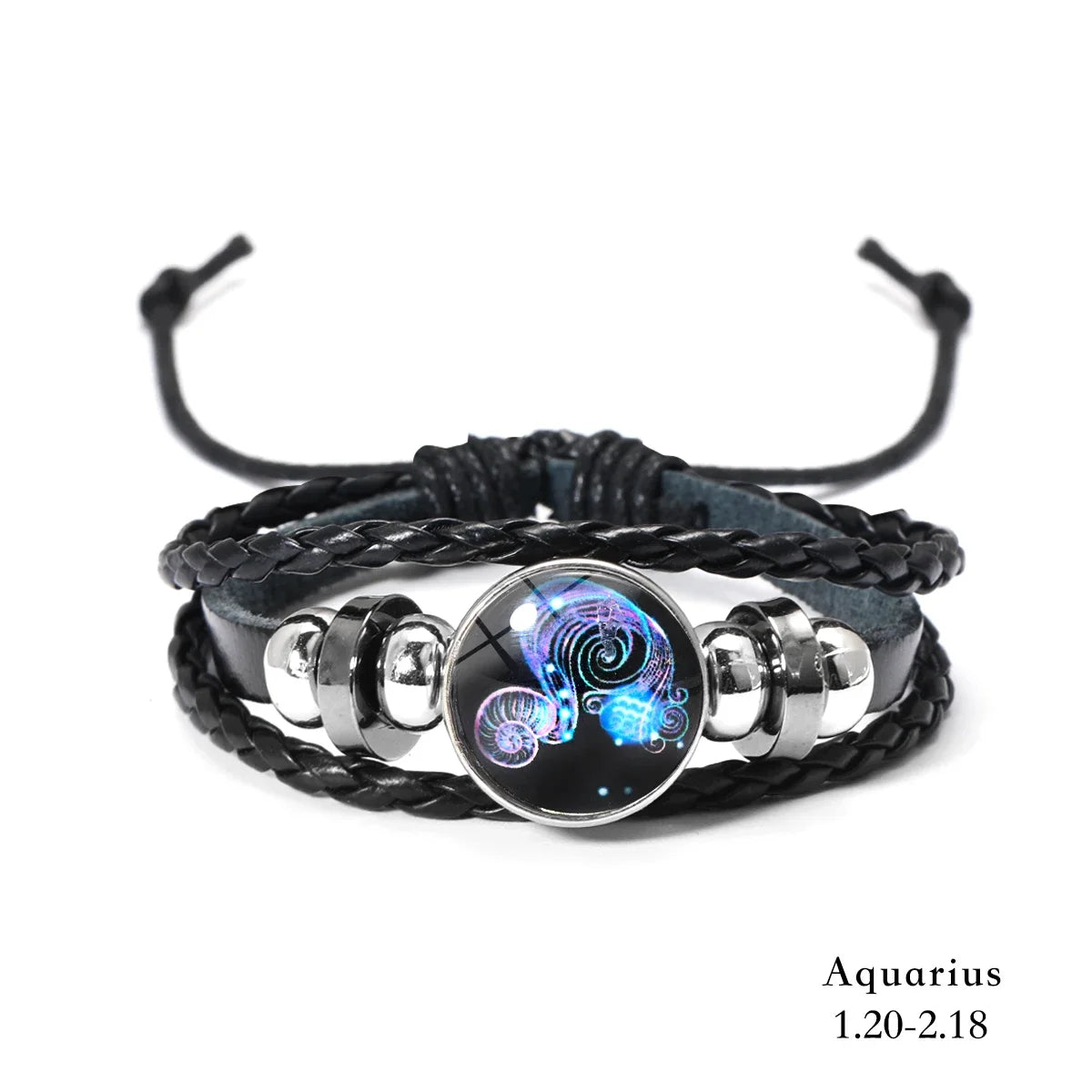 12 Constellation Zodiac Sign Charm Luminous Bracelets Men Women Vintage Multilayer Wrap Leather Bracelet Gift pulsera hombre