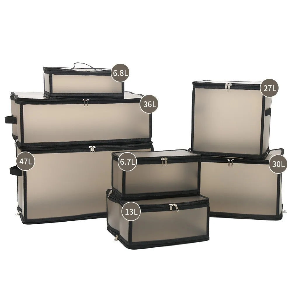 1Pcs Folding Large Capacity Quilt Clothes Storage Boxes Suit Coat Clothing Waterproof Dust-proof Bedroom Organizer Accessories - AMULET RING STORE