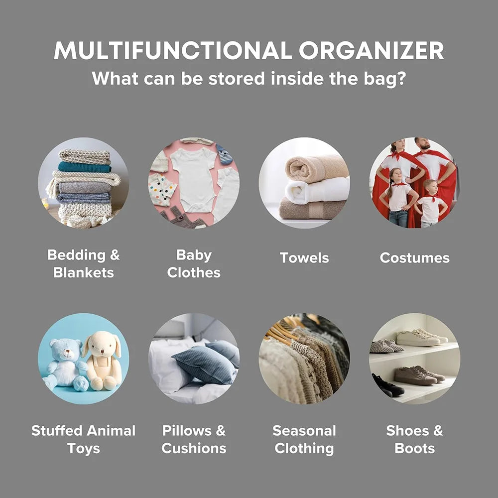 Foldable Under Bed Storage Containers with Clear Window Underbed Toy Organizers and Clothing Storage Bags Closet Storage Bins - AMULET RING STORE