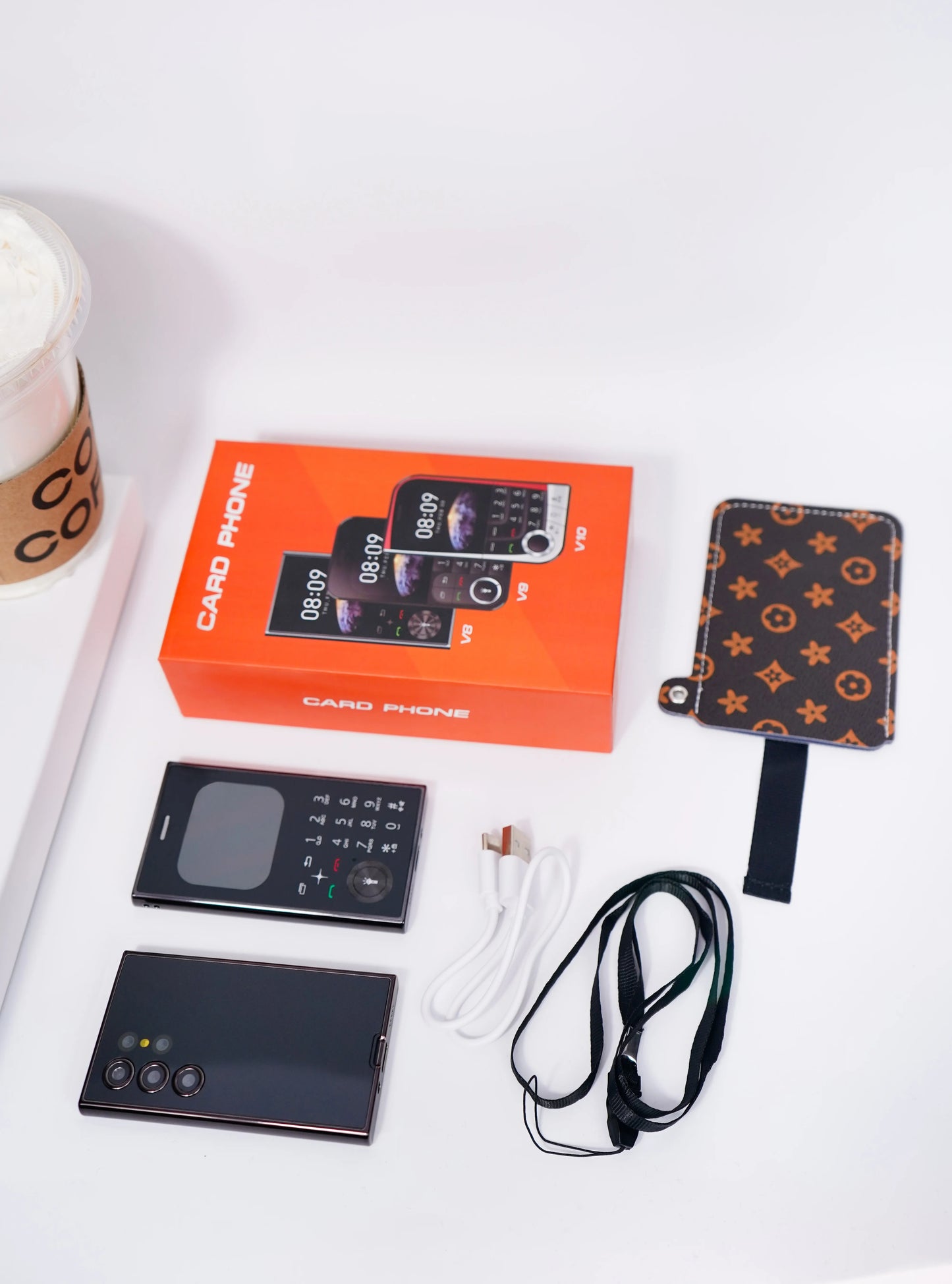 Credit Card Size Mini Phone Unlocked Dual SIM Ultra Thin 2.0" Display Pocket Cellphone Voice Changer Speed Dial Flashlight - AMULET RING STORE