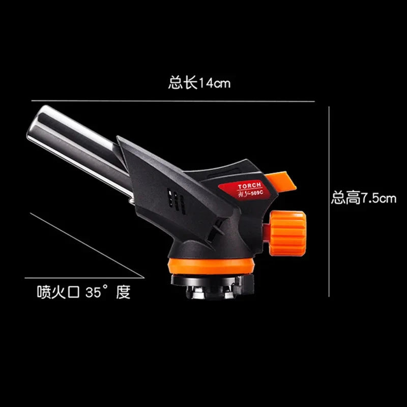 Welding Gas Torch Flame Gun Burner Nozzle Flamethrower Butane Burner Outdoor Camping BBQ Brazing Torch Kitchen Cooking Burner - AMULET RING STORE