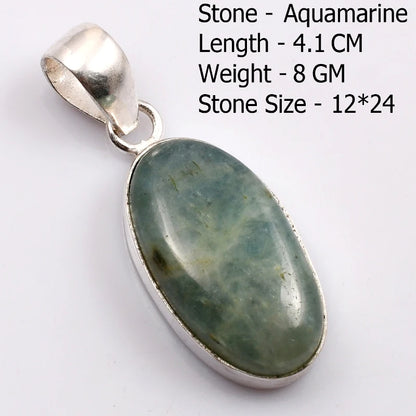 Genuine  Amaquarine  Pendant Hand Made Women Jewelry gift