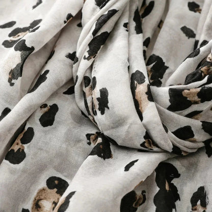 88*180cm Leopard Print Women Viscose Scarf Summer Beach Shawl Cotton Linen Feeling Tassel Pashmina Muslim Hijab Wrap Lady