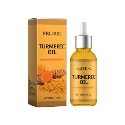 EELHOE Turmeric Essence Oil 30ml Shrink Pores Deep Moisturizing Hydration Repair Damaged Skin Facial Body Massage Oil Skin Care