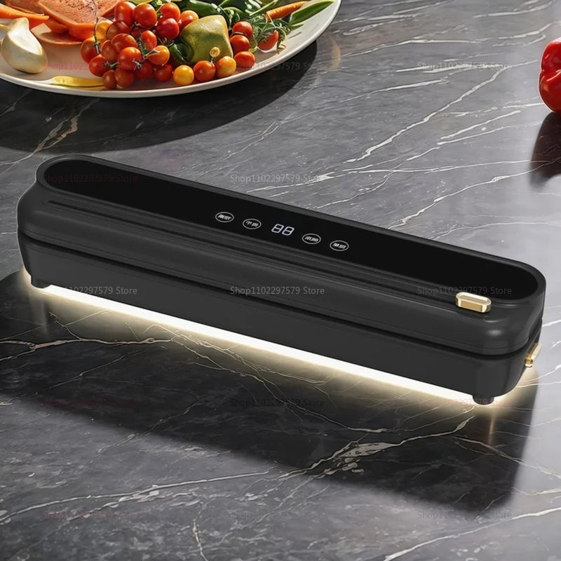 Electric Vacuum Sealer for Home Dry/Wet Food Sealed Packaging Kitchen Food Storage Seal Built-in Cutter Knife Kitchen Tools - AMULET RING STORE
