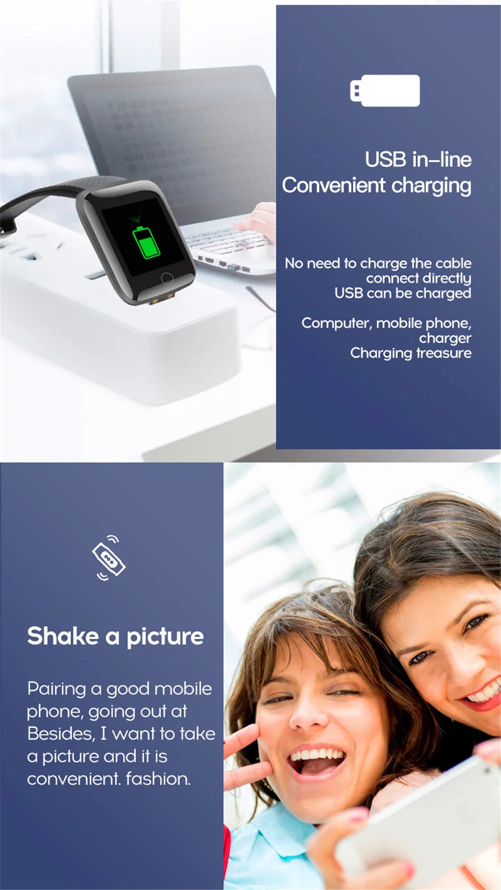 Smartwatch Men Women Wristwatches Smart Watch Message Fitness Monitor Bracelet Birthday Gift Electronic Clock For Android IOS - AMULET RING STORE