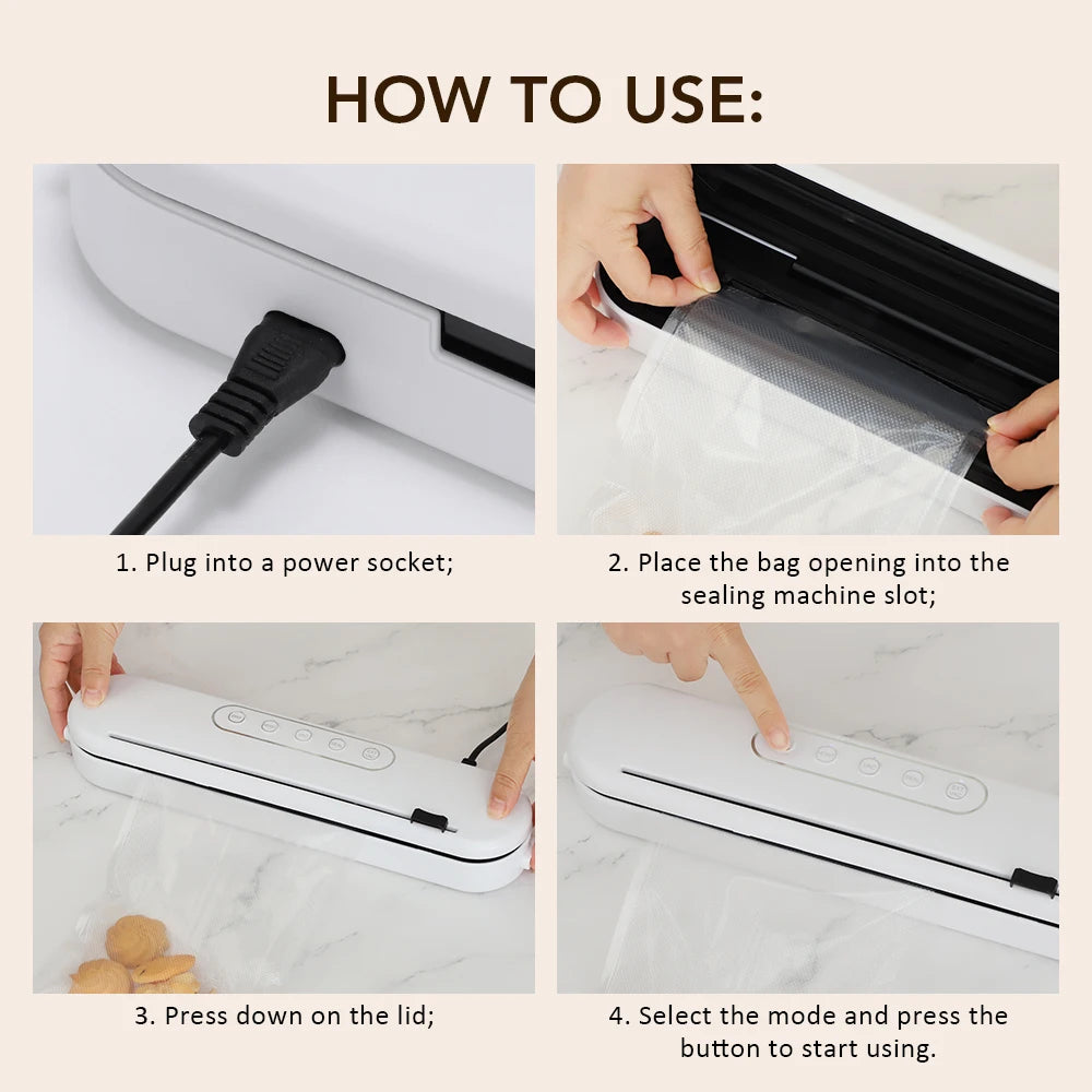 Impulse Sealer Manual Heat Sealer Machine for 8 inch Plastic Bags, Shrink Wrap Bag Sealers Vacuum Sealer Packaging Machine - AMULET RING STORE