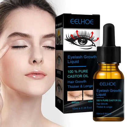 New Eyebrow Eyelash Growth Oil Natural Castor Oil Eyelashes Growth Essential Oil Thick Longer Nourishing Enhancer - AMULET RING STORE